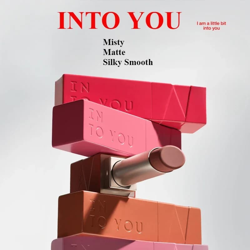 INTO YOU Matte Velvet Lipstick Easy To Wear Silky Smooth Long Lasting Whitening Lips Beauty Makeup