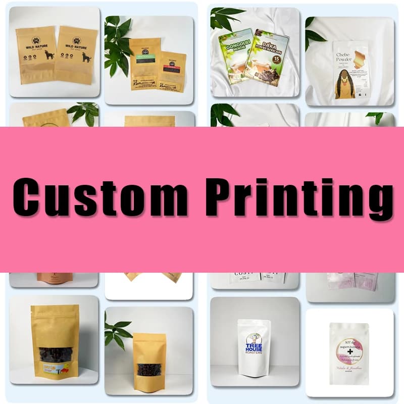 Custom Printed Kraft Paper Aluminum Foil Bag