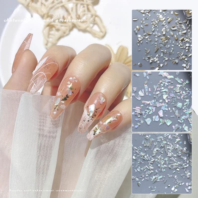 Little Polarized Light Fantasy Shiny Natural Fragments Nail Art Decoration Sequins Glitter Slices Manicure Accessories Wholesale
