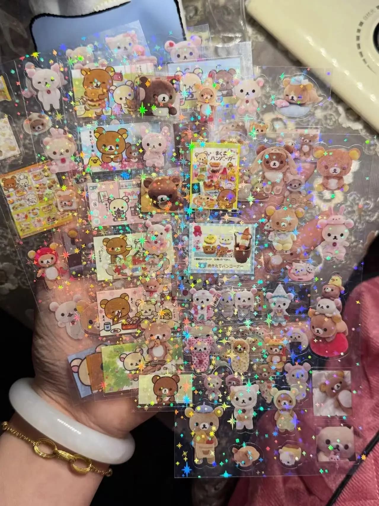 5Pcs Cute Cartoon Relaxed Bear Stickers Kawaii Water Bottle Stickers for Kids Teens, Waterproof Vinyl Stickers, Aesthetic Laptop