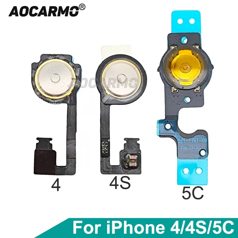 Aocarmo Home Button Flex Cable For Apple iPhone 4 4s 5C Repair Part
