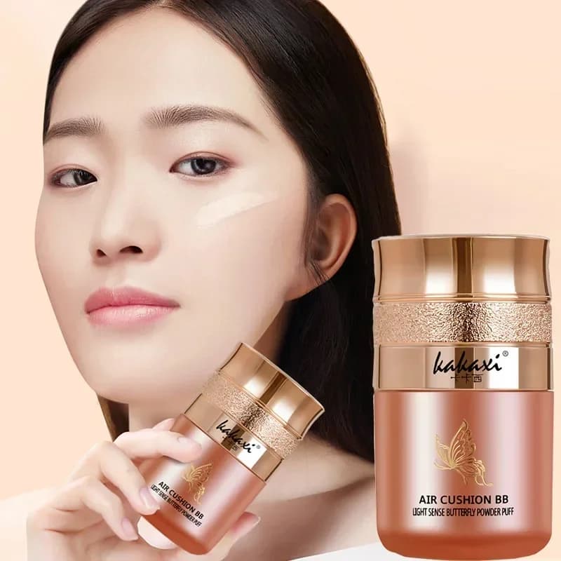 Butterfly Air Cushion Beauty Cream Water&Sweat proof Hidden pores Moisturizing Isolation concealer BB Cream liquid foundation
