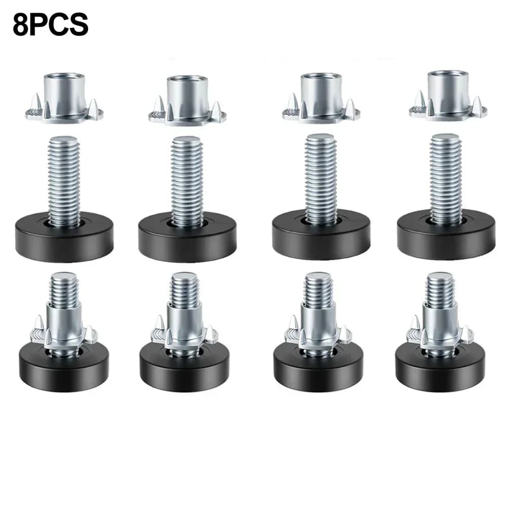 8PCS Adjustable Furniture Leveling Feet Base Home Office Furniture Glide Leveler For Sofa Table Chair Cabinet Heavier Desk