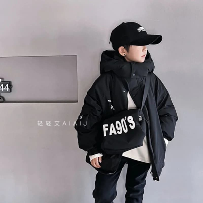 Boys Down and cotton Jacket Windbreak Outerwear 2024 Send Bags Winter Autumn Warm Cotton Christmas Gift Children's Clothing