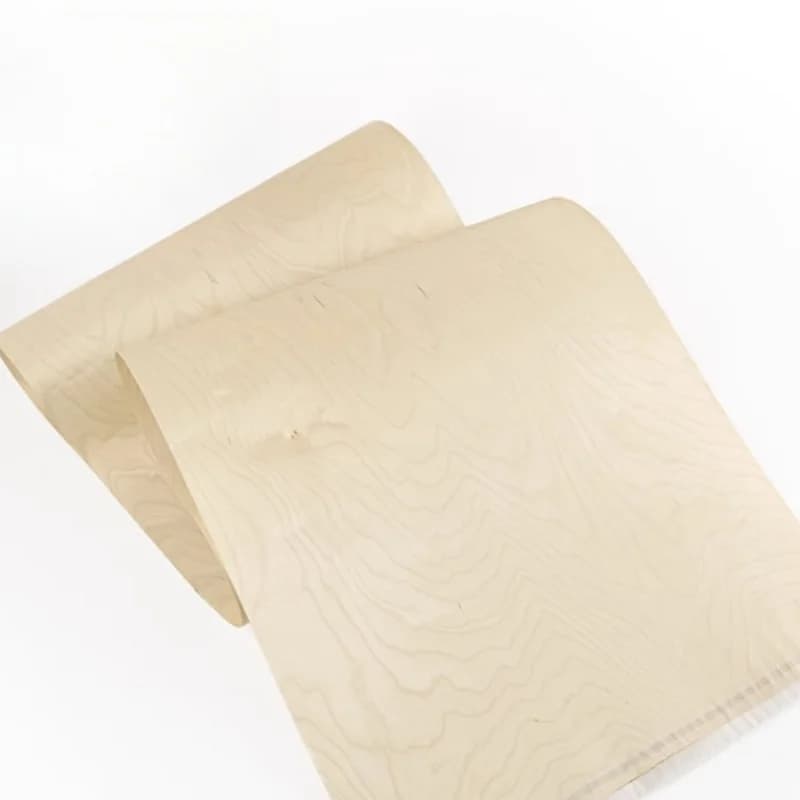 Natural Birch Solid Wood Veneer Rare Wood Veneers For Artistic Creations(Back With Non-woven) :2.5Meters/pcs Width:58cm T:0.3mm