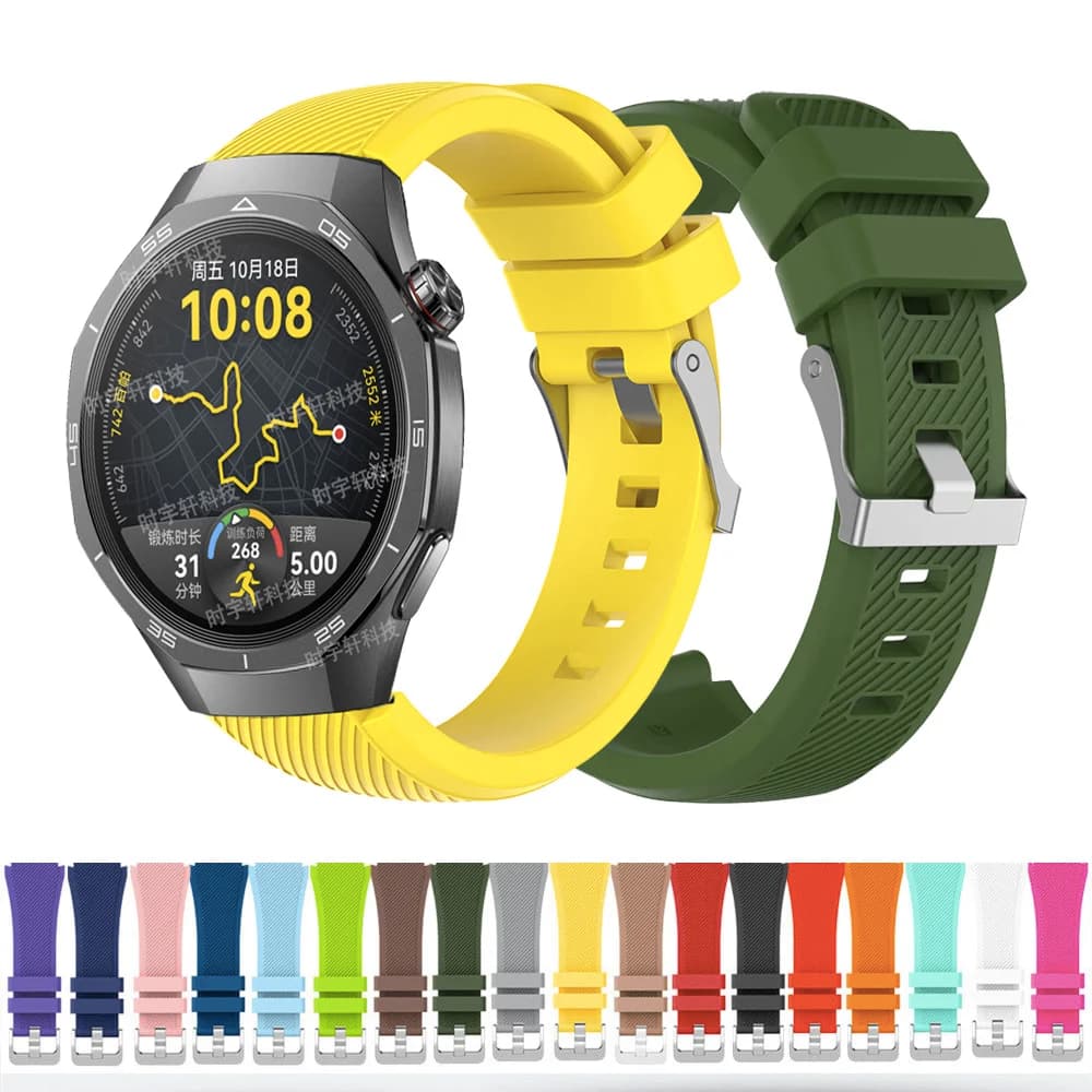 For Huawei Watch 5 Pro 46mm Strap 22mm Sport Silicone Band For Huawei Watch 4/GT 2 Pro/GT 4 GT 3 GT2/Runner 2E Bracelet Correas