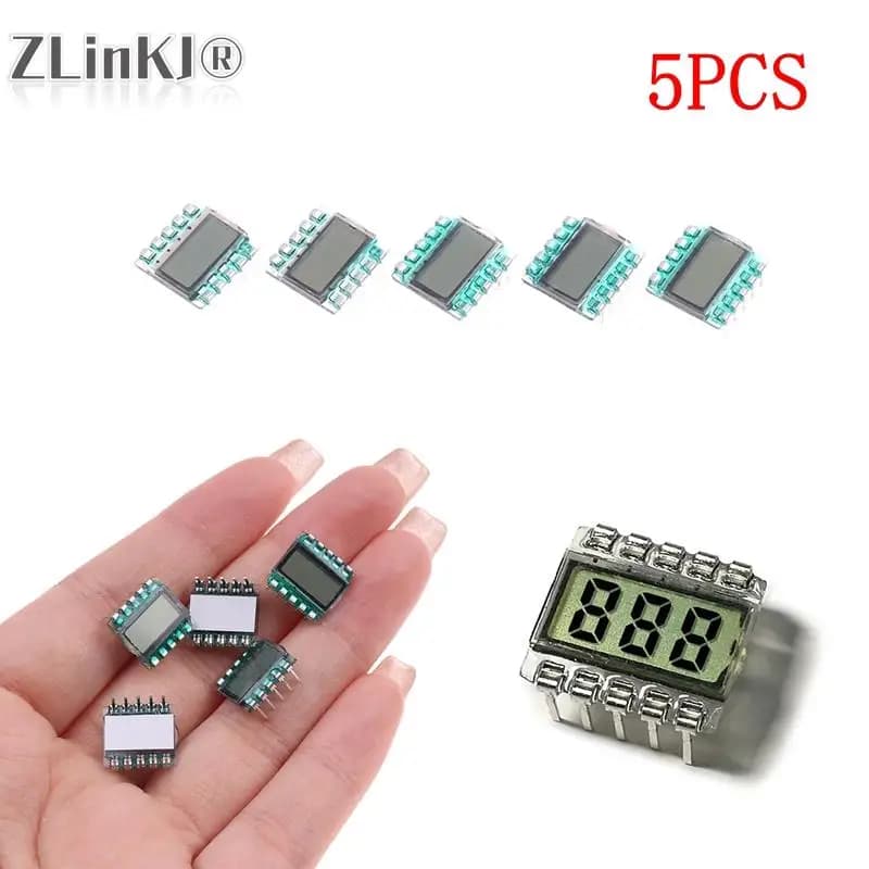 5PCS 10PIN TN Positive 3-Digits Segment LCD Panel 3.0V Digital Tube Display LCD Segment Code Screen
