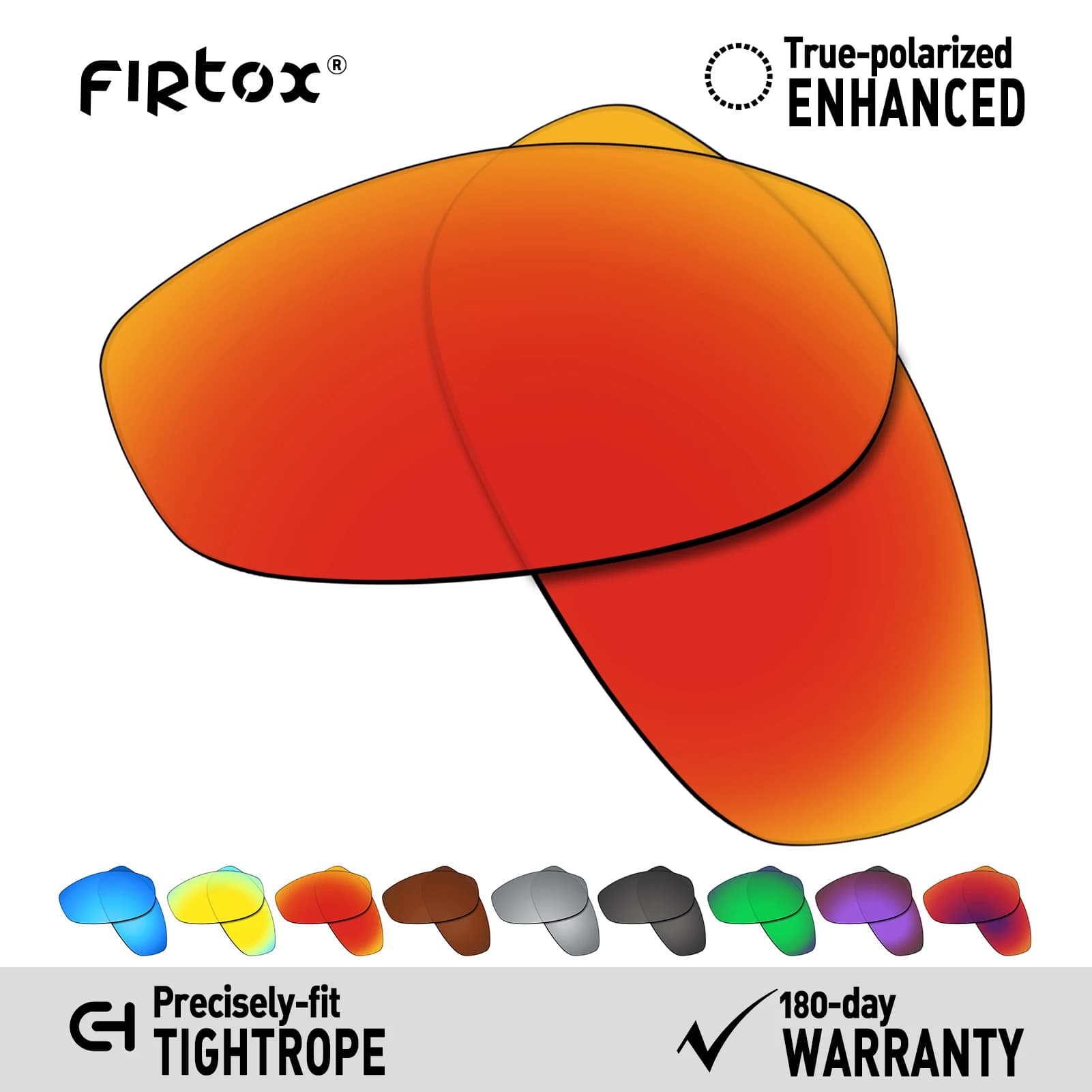 Firtox True UV400 Polarized Lenses Replacement for Oakley Tightrope OO4040 - 58mm Sunglasses (Lens Only) - Multiple Colors