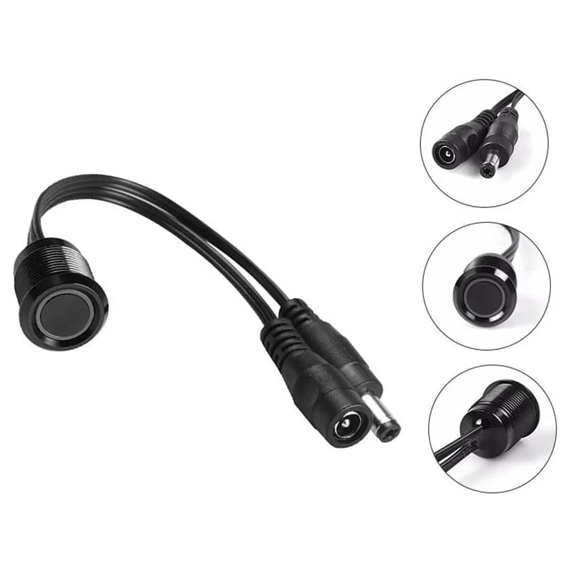 1PC Dimmable LED Touch Dimming Switch Controller DC Plug 12V 24V 6A Single Color Light Strip Module Cabinet Lamp Embedded Dimmer