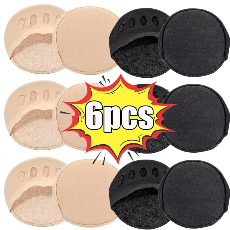 Five Toes Forefoot Pads for Women High Heels Half Insoles Invisible Foot Pain Care Absorbs Shock Socks Toe Pad Inserts