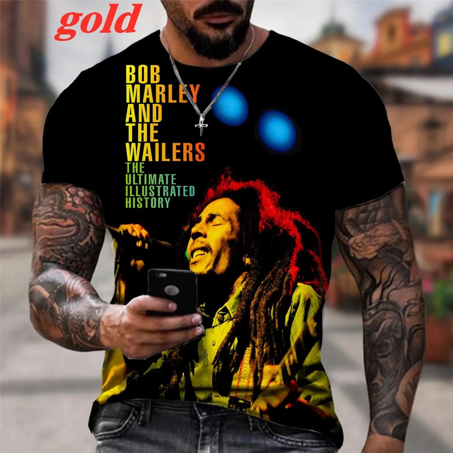 Newest Summer Men Clothing 3d Print Bob Marley Graphic T-Shirt, Men Breathable Quick Dry T-Shirt Top Men Casual Hip Hop Sports