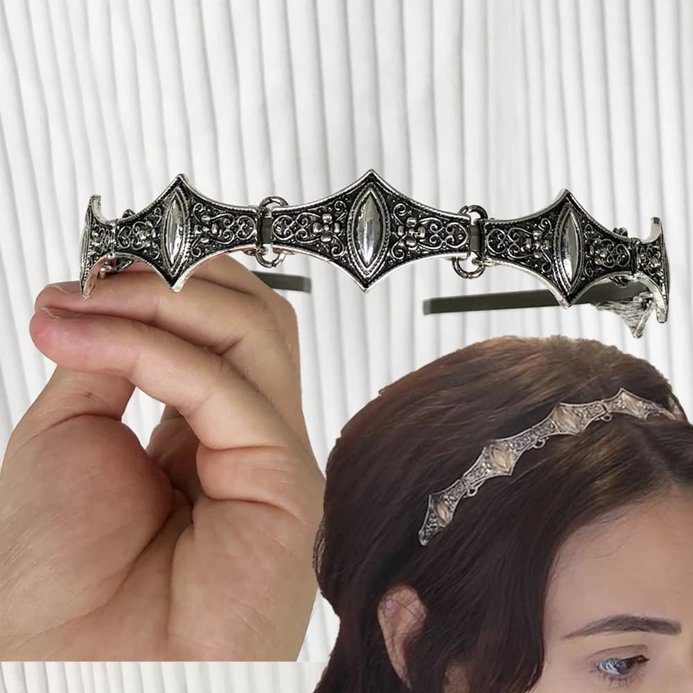 Vintage Princess Queen Crown Headpiece Metal Headwear Cosplay Women Baroque Wedding Party Costume Accessories Props Gifts