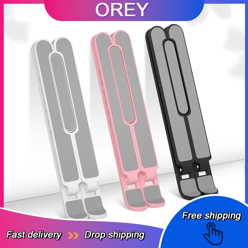 Portable Laptop Stand Foldable Support Base Notebook Stand For Macbook Pro Lapdesk PC Computer Laptop Holder Cooling Pad Riser