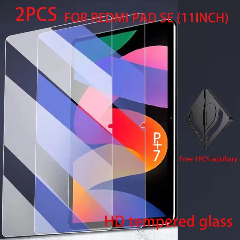2PCS Tempered Glass Screen For Xiaomi Redmi Pad SE 11-inch 2023 Tablet Protective Film Scratch Proof  HD Glass Protector