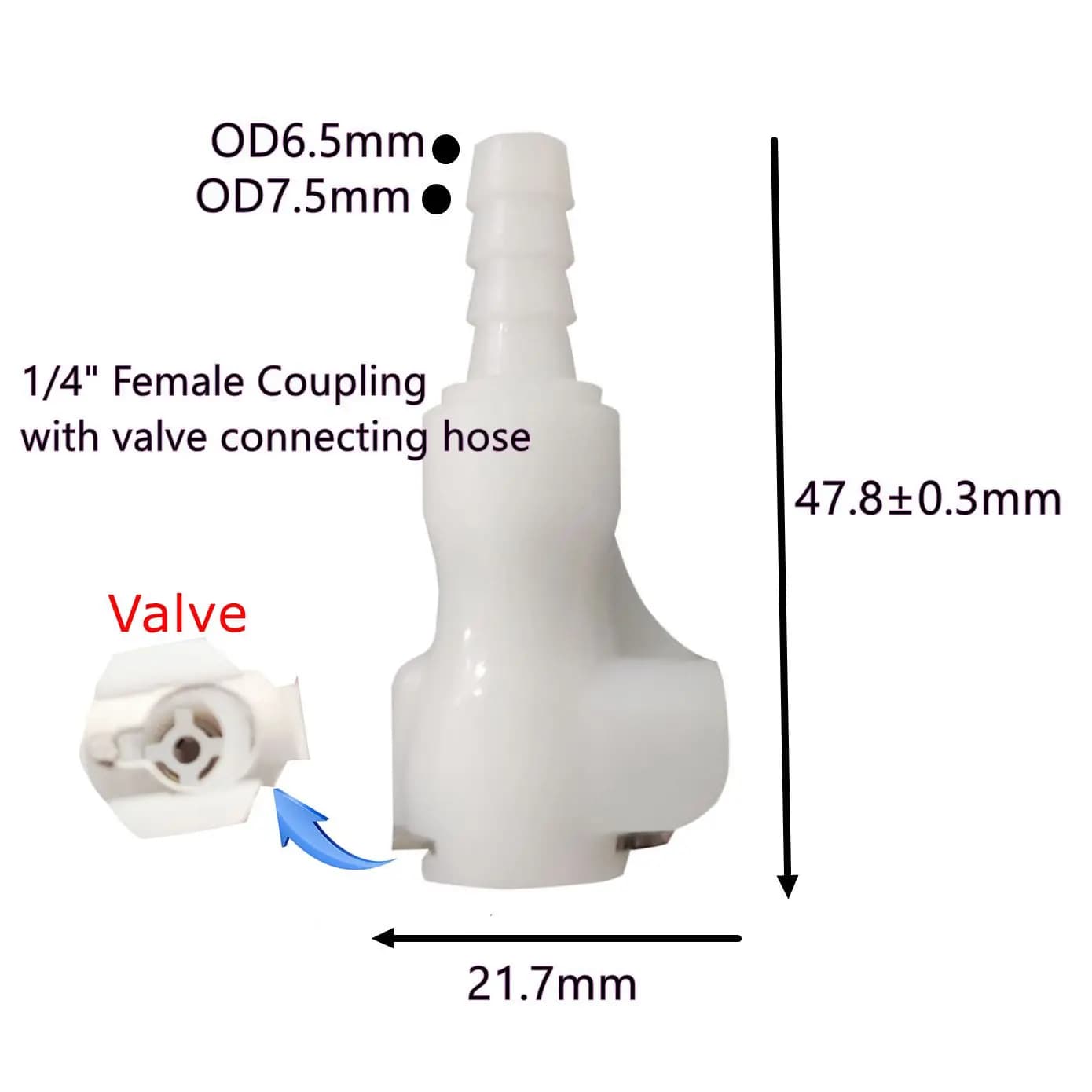 Small orifice 1/8" 3/16" 1/4" Female Coupling connecting hose Panel Installation quick connector XINOZONE