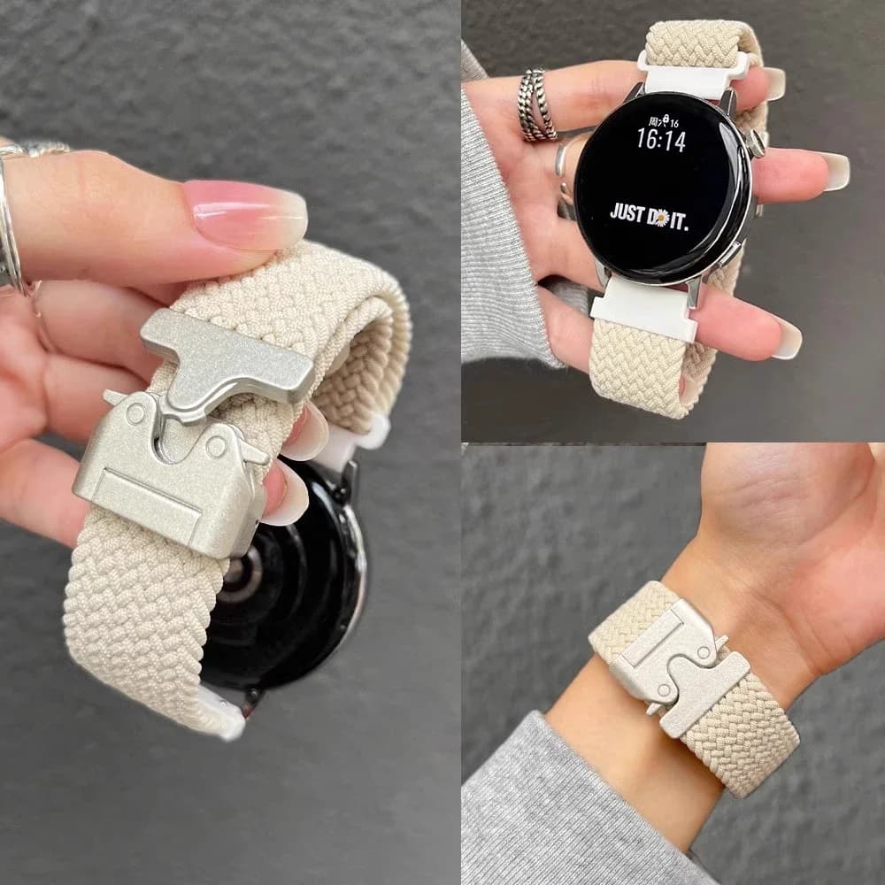 Strap For Samsung Galaxy Watch 7/FE/6/5/5 pro/4/Classic/3 Braided Bracelet correa Huawei watch GT 2 3 pro 4 20mm 22mm watch band