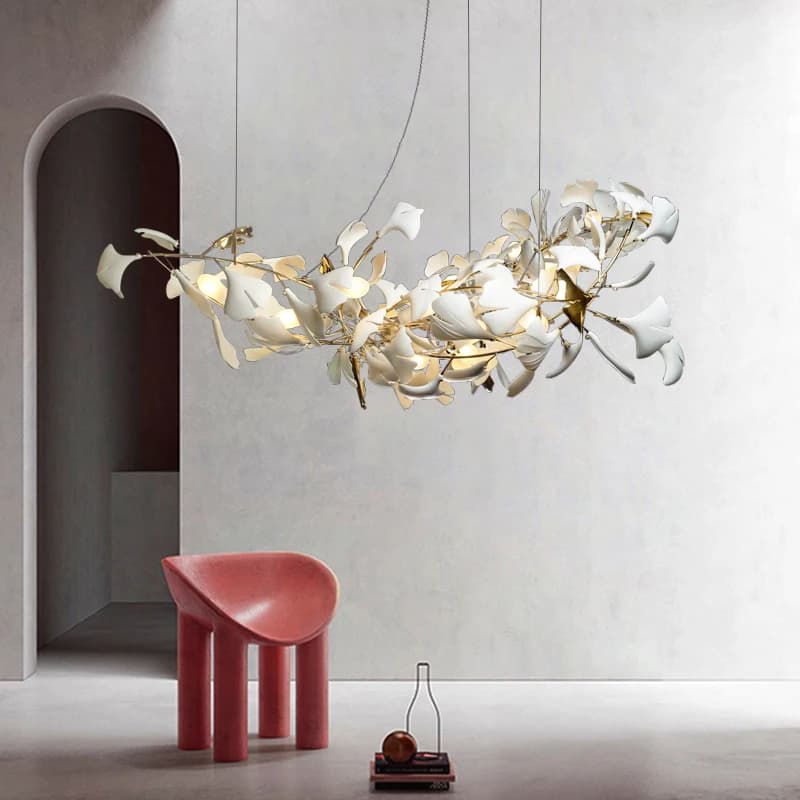Modern Design Chandeliers Porcelain Leaves Pendant Lights For Hotel Living Dining Room Bedroom Art Lobby Decoration Chandelier