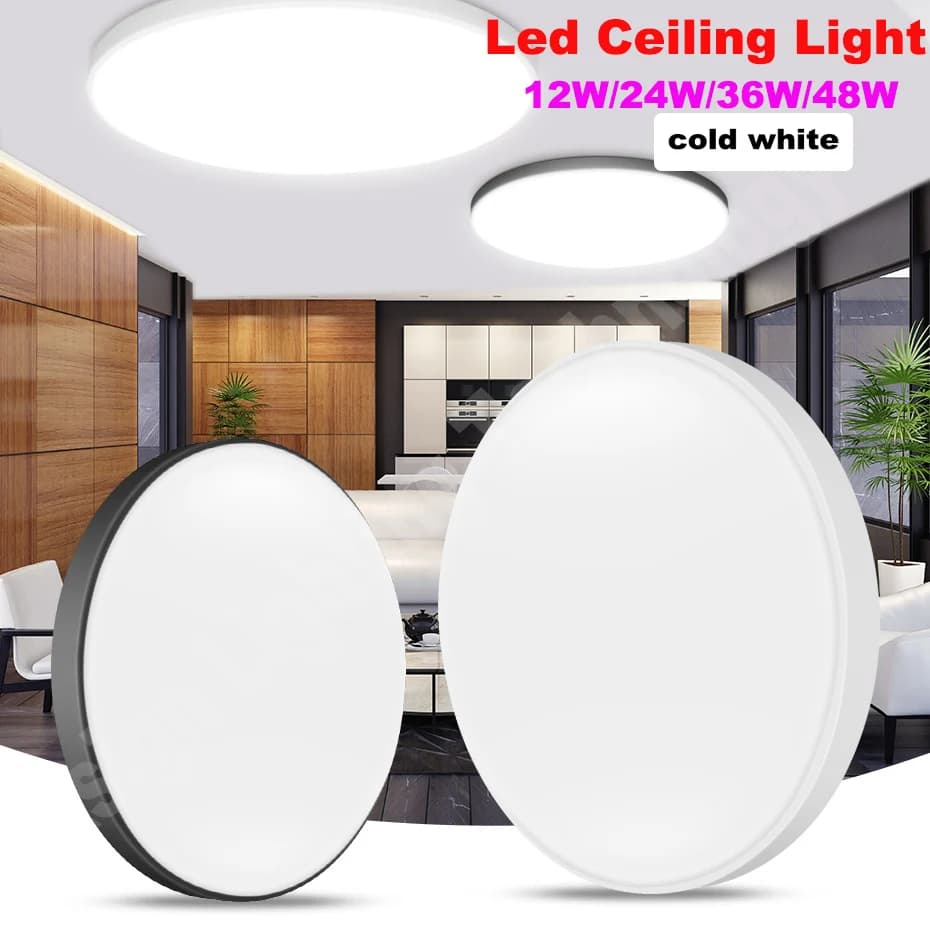 220V LED Ceiling Lamp Modern Ceiling Chandelier 12W 24W 36W 48W Panel Ceiling Lights for Bedroom Kitchen Home Decor Lighting