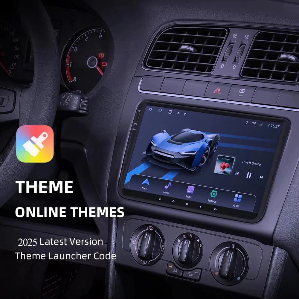 Online Theme Extra Fee For Car Android Radio Player Build in Theme App Valid Support More UI Interface To Change