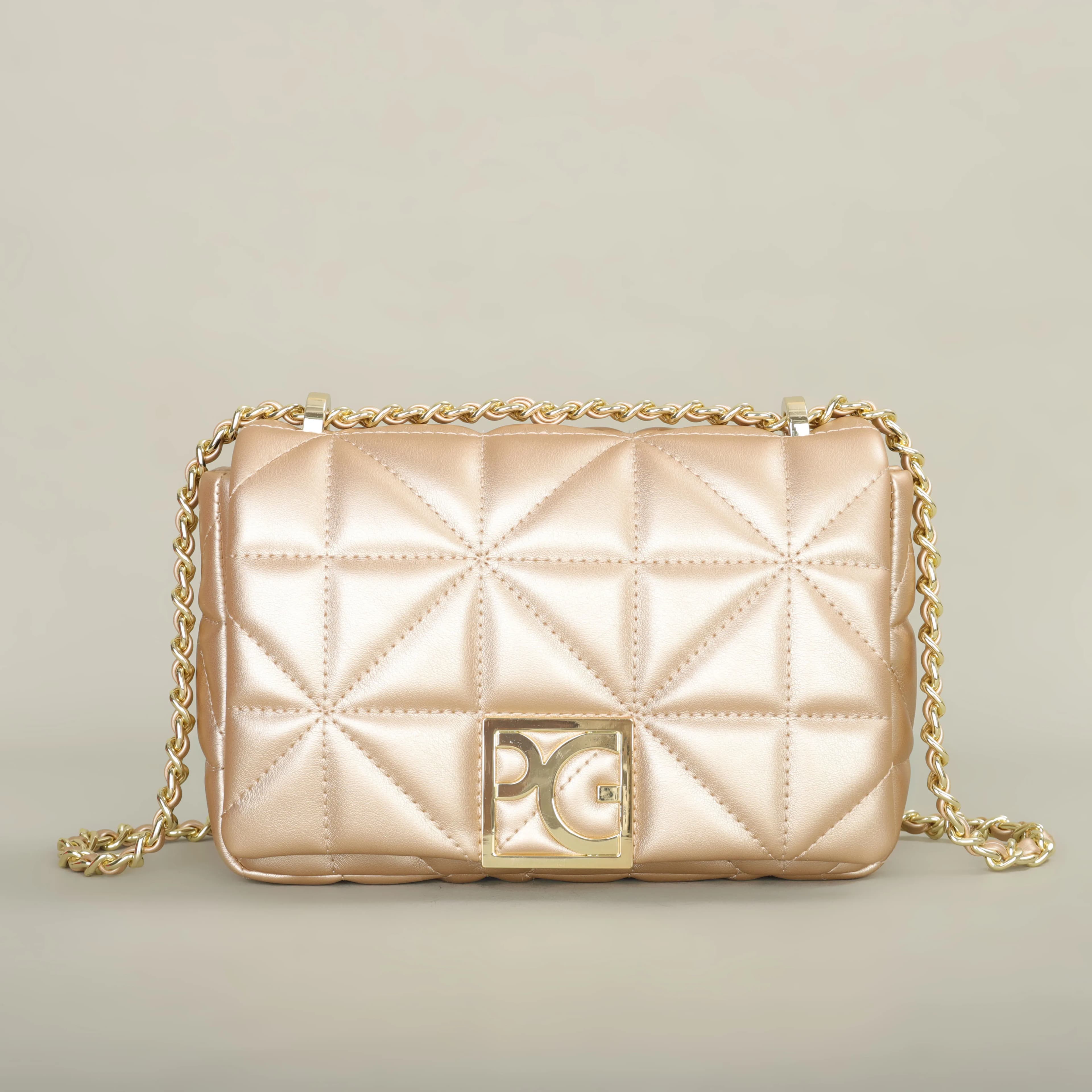 PG Fashion Classic Retro Women's New Shoulder Bag Letter PU Material Party Multi functional Crossbody Bag New Design 2025