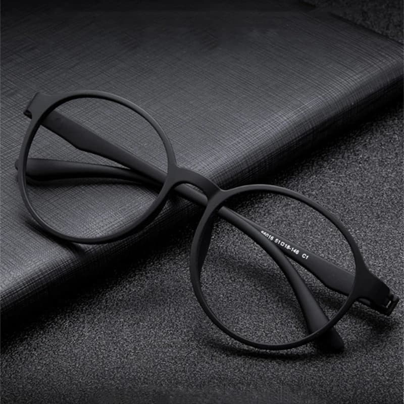 Ultralight TR90 Computer Anti Blue Light Eye Protection Glasses for Women and Men Retro Screw Free Design Round Reading Glasses
