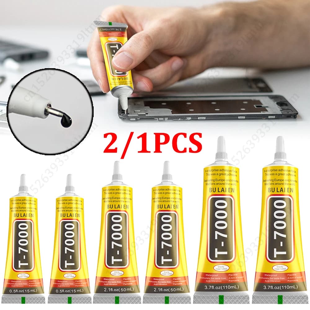 15/25/50/110ML T7000 Black Glue for Phone Mobile Screen DIY Repair Adhesive With Precision Applicator Tip LCD Display Repair