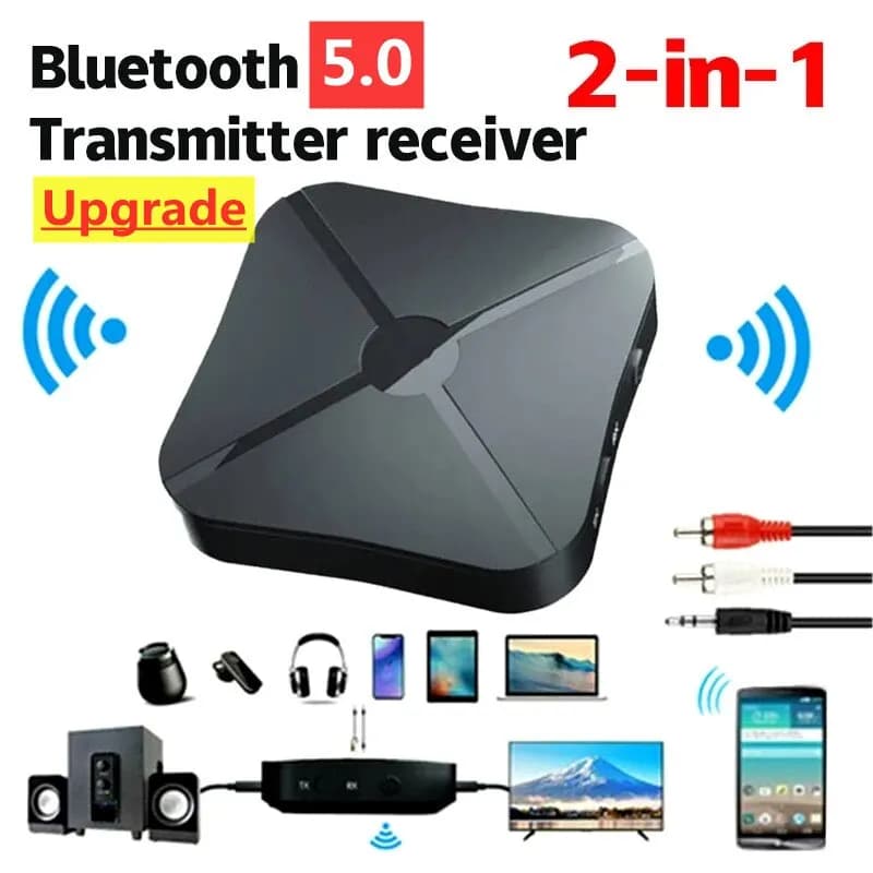 2 In 1 Bluetooth Audio Receiver Transmitter 3.5mm AUX Jack RCA USB Dongle Music Stereo Wireless Adapter For Car TV PC Headphone