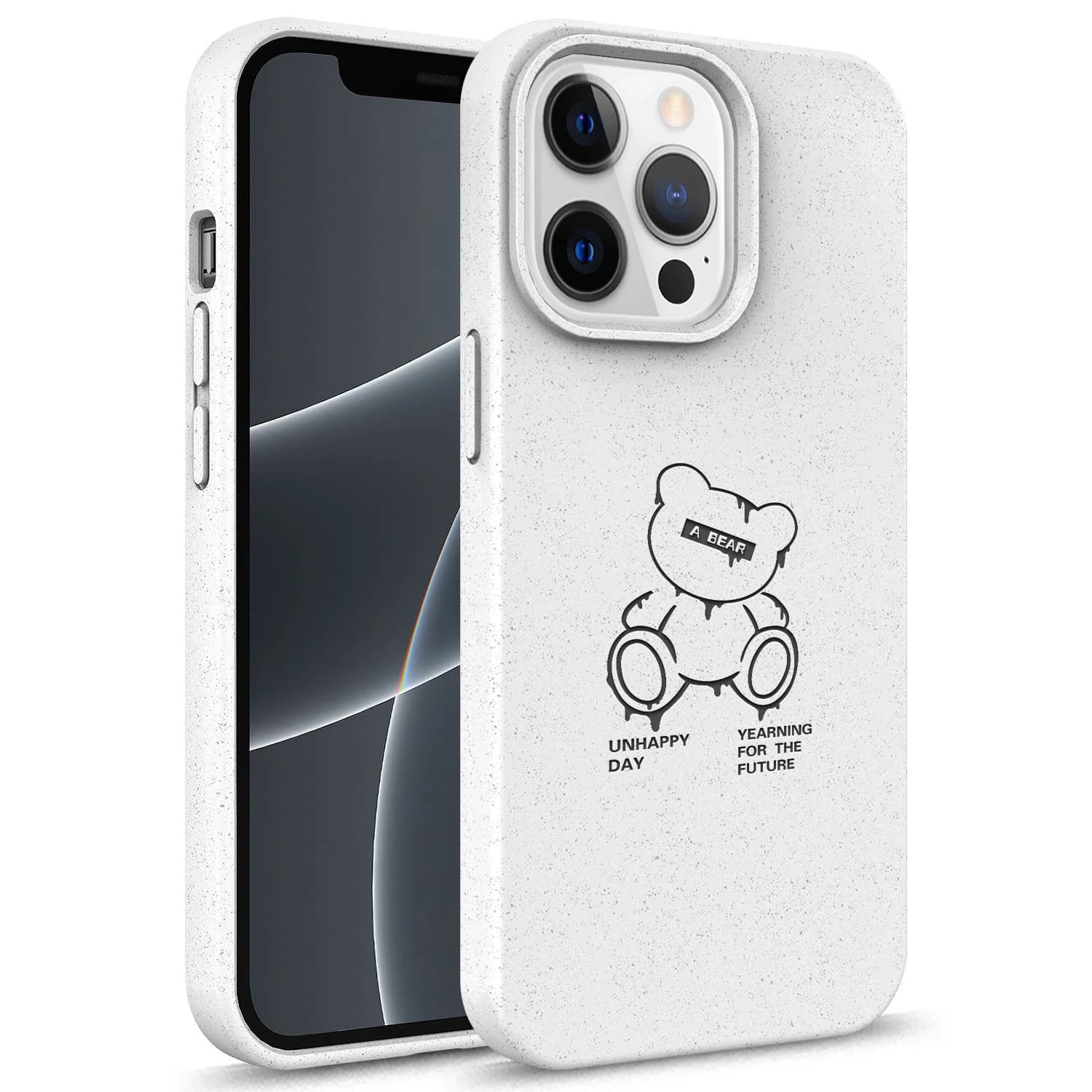 Cute bear fashion degrade Silicone Soft Case high quality Phone Cover for iPhone 15 14 13 12 11 Pro Mini 7 8 Se Plus Xr X Xs Max