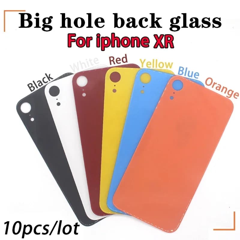 10pcs/Lot For iPhone 8 8Plus XS Max XR Back Glass SE2 SE3 Battery Cover Original Colour Back shell big hole rear glass