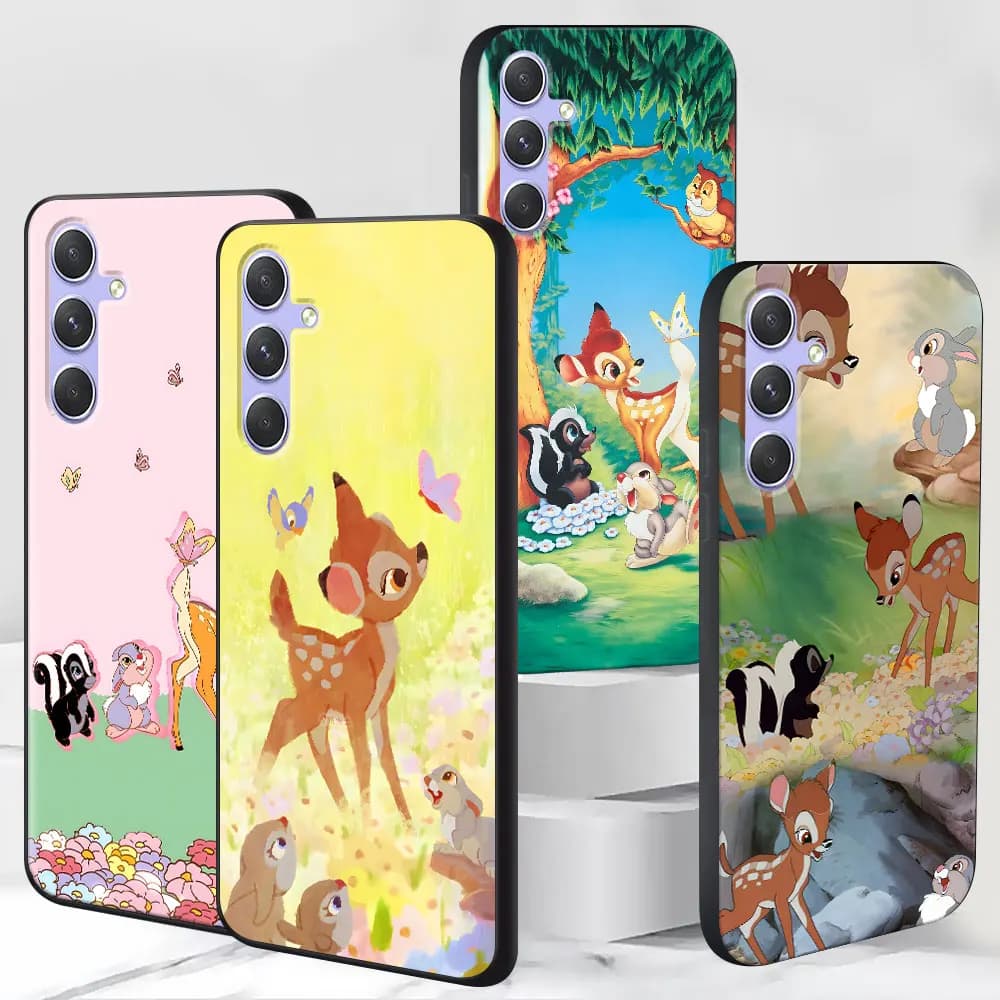 Disney Anime Bambi Case for Samsung Galaxy A51 A53 A54 A31 A52 A12 A13 A21s A22 A32 A11 A22 A33 A41 A52s A73 A14 TPU Phone Cover