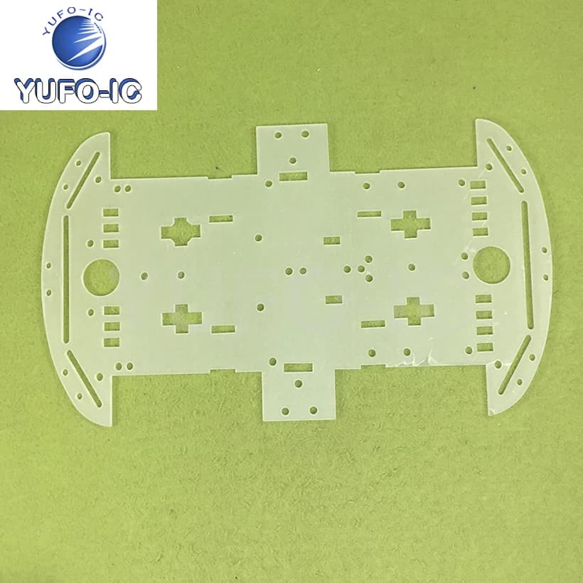 Free Ship 1PCS Smart Car Chassis 4WD Bottom Plate 4 Wheels Good Quality Single Piece Price x-0.12