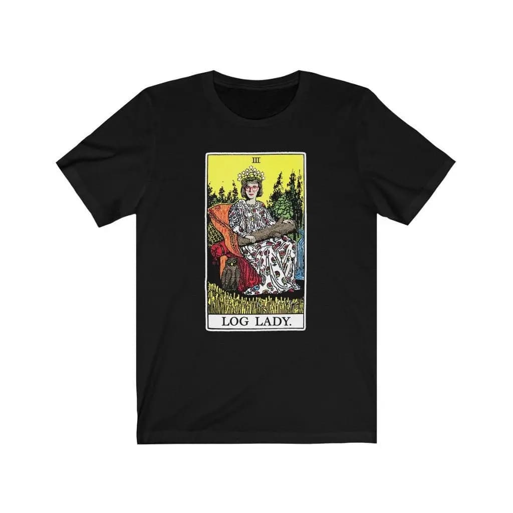 Log Lady Twin Peaks T Shirt Tarot Card The