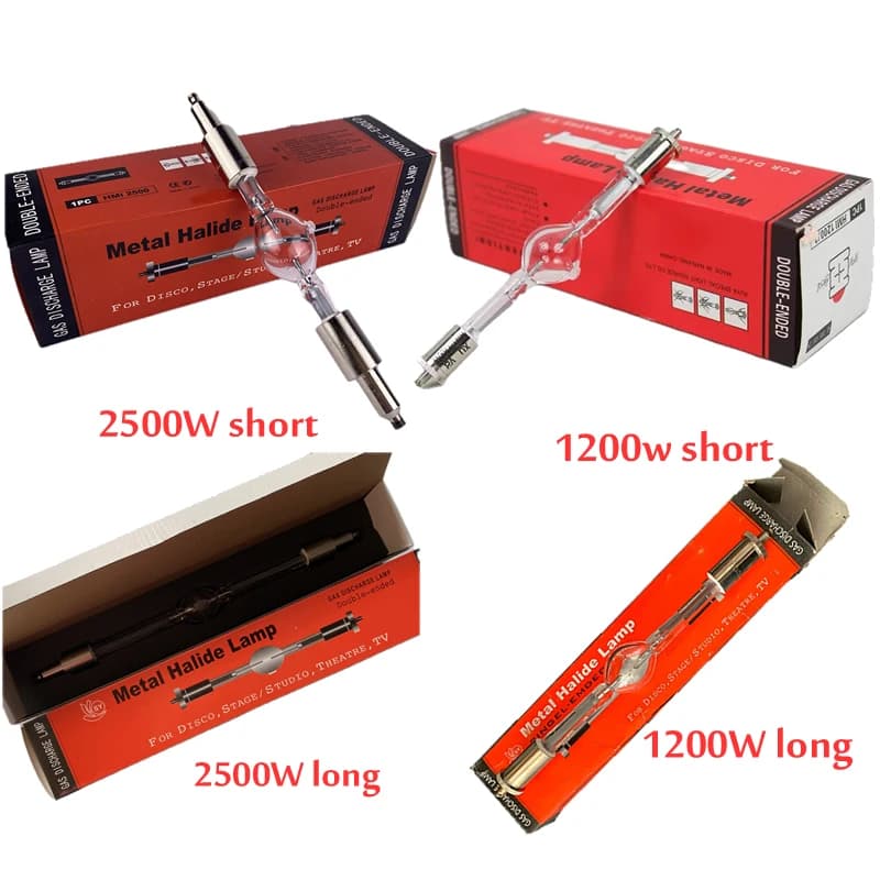 Stage Moving Head Light Bulb hmi 575W1200W2500W Long Metal Halide Lamp Double end hmi1200W/S 2500W/S Short Arc Aerial Rose Light