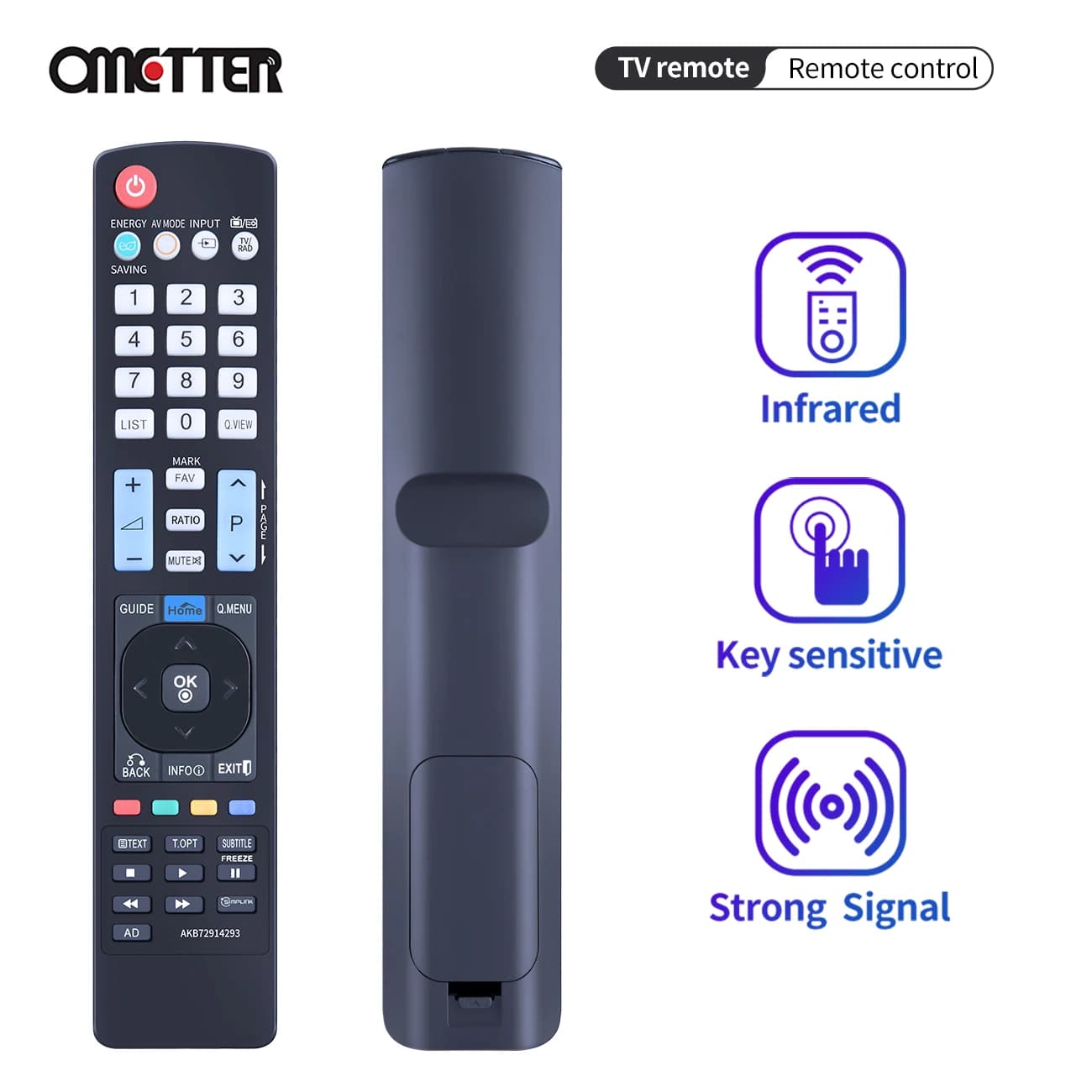 NEW For 3D LCD TV Remote Control Universal AKB72914293 AKB72914295 42PT250 50PT250 50PT250-TA 50PV250