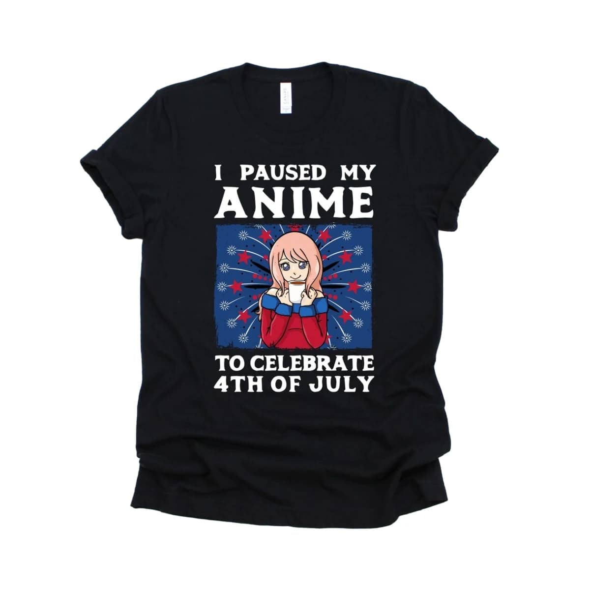 I Paused My Anime to Celebrate 4th of July Shirt Cute Lover Manga Japan T-Shirt