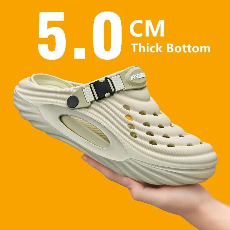 2025 New Men Massage Slippers Slides Indoor Outdoor Sandals Beach Casual Shoes Comfortable Sole Men's Slippers Big Size 40-45