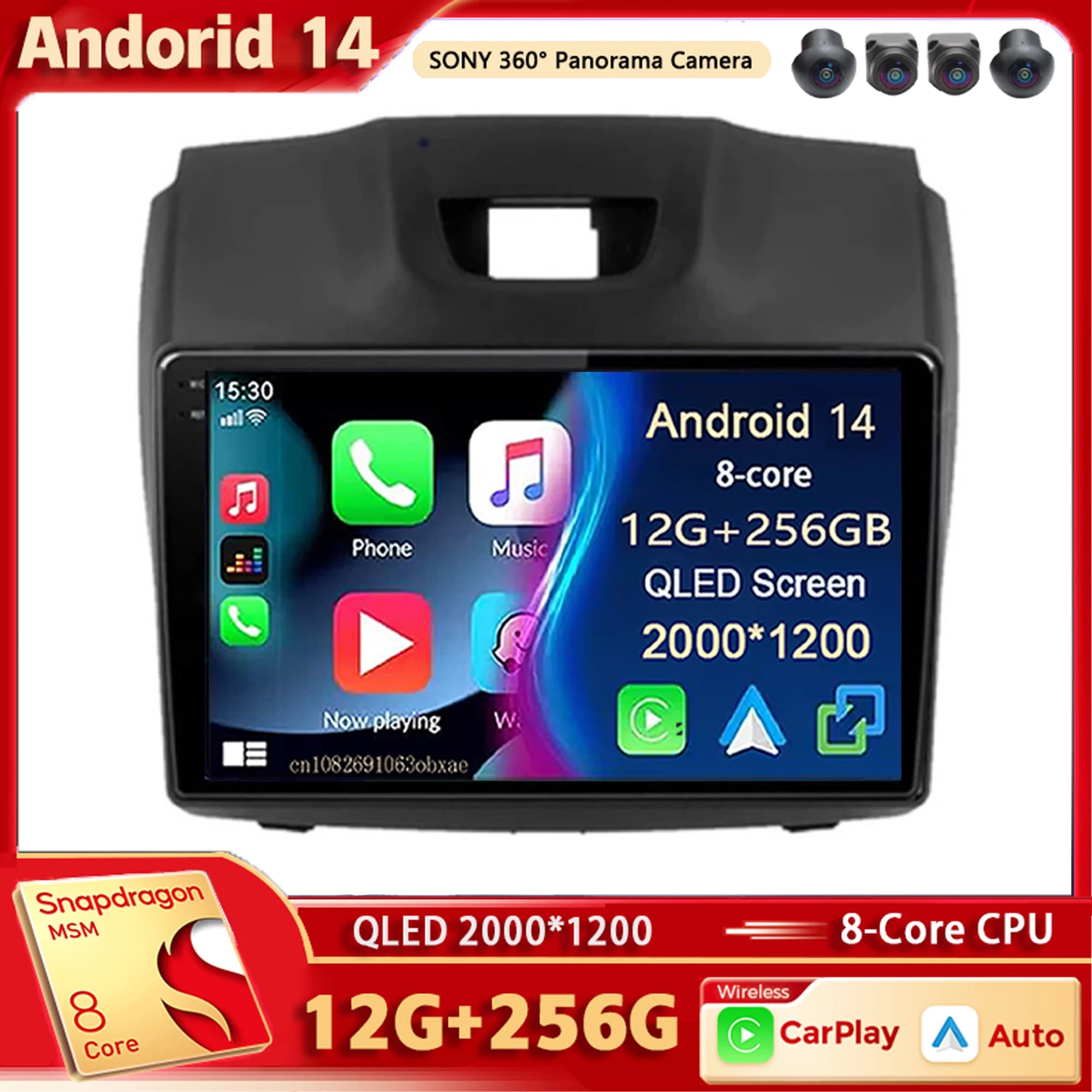 Android 14 Car Radio Multimedia Player For Chevrolet Holden S10 Auto Wireless Carplay Car Stereo DSP wifi+4G Ai voice 2 Din BT