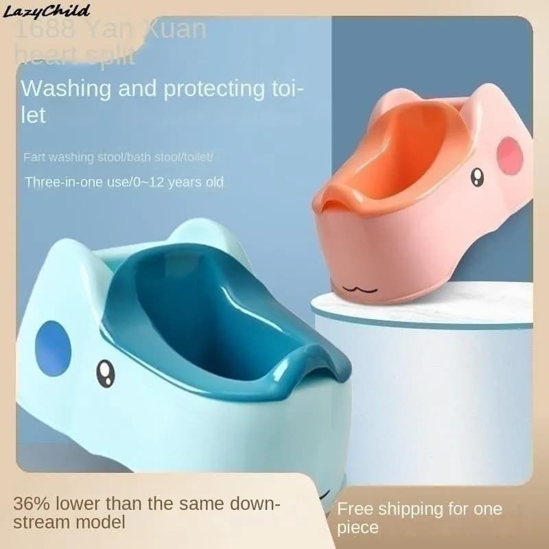 Baby's Fart Washing Tool For Boys Baby's Bathtub Stool No Squatting Girl's Buttocks Washing Basin Pp Small Toilet Toilet Hot