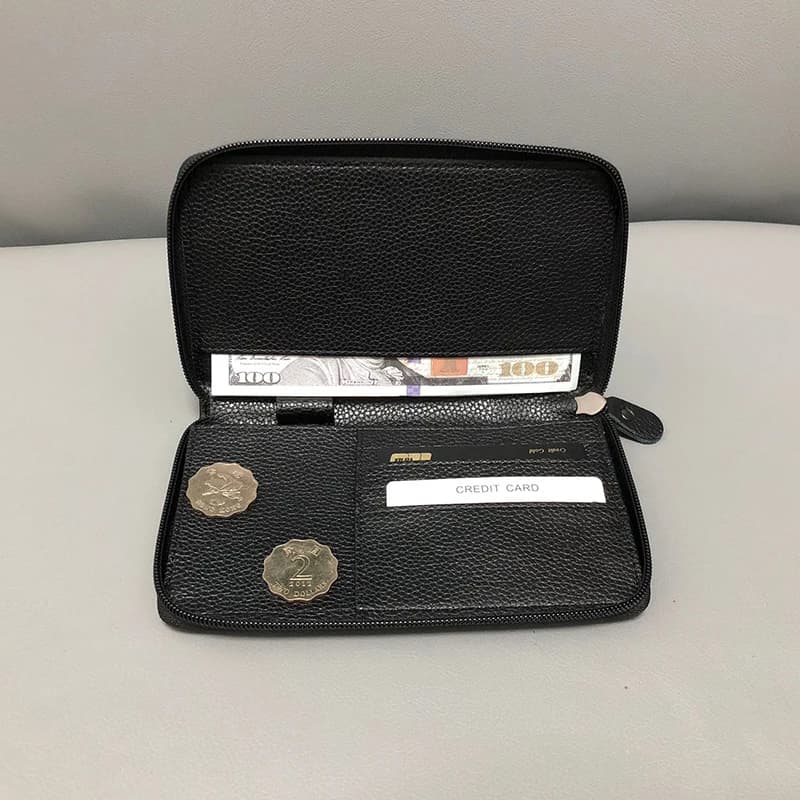 Genuine Leather Wallet Travel Passport Purse Card Accessories  Business Holder Cover Case RFID Women Men Family Vacation Organiz