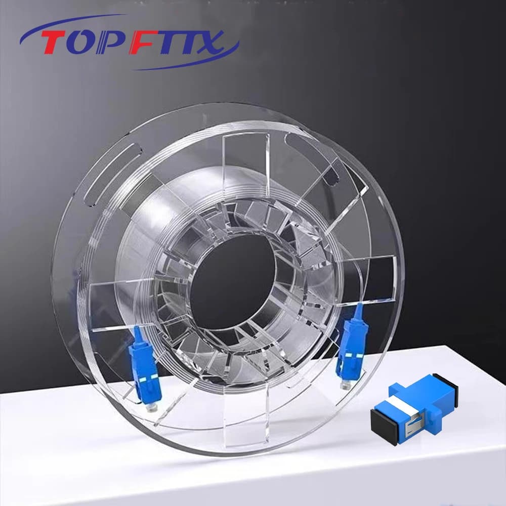 10/20/30/50/80/100 Meter SC/UPC Invisible Cable Fiber Optic Patch Cord SM G657A2 Bengding Insensitive 0.9mm Diameter 1000 Mbps