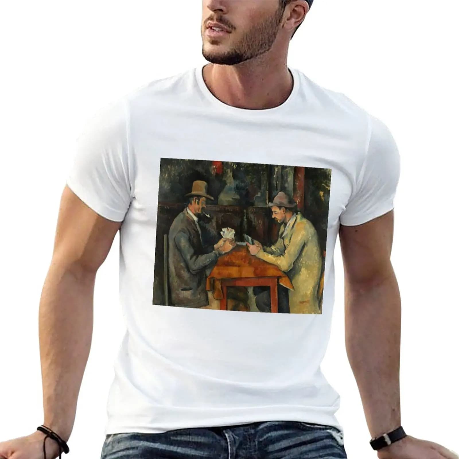 New Paul Cézanne - The Card Players (1893) T-Shirt sweat shirts man clothes men clothes