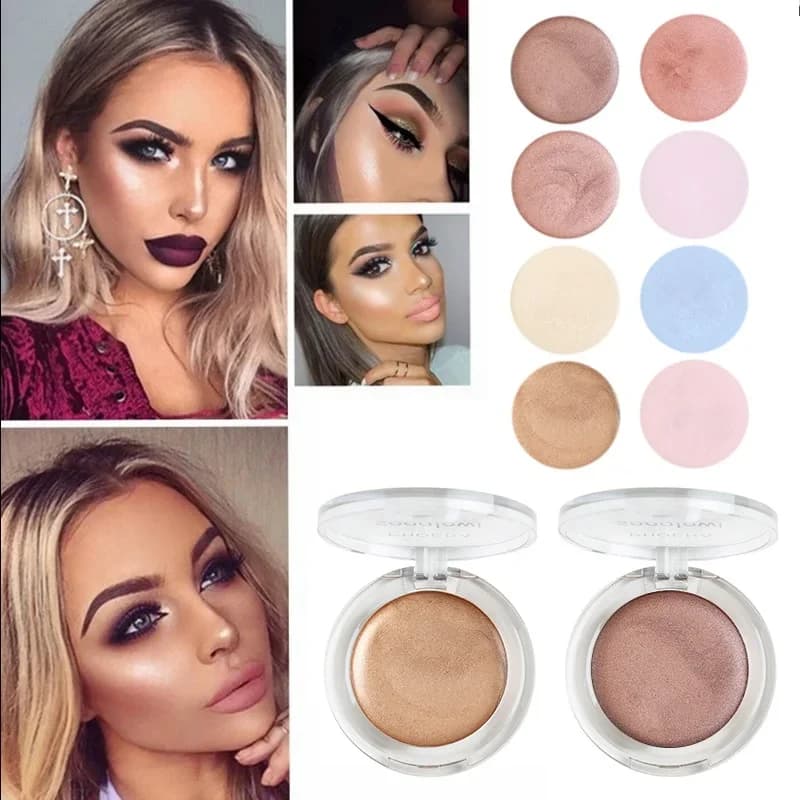Heallor Creamy Highlighter Pearl Powder Illuminator Contouring Makeup Face Brightener Concealer Bronzer Halloween Cosmetics TSLM