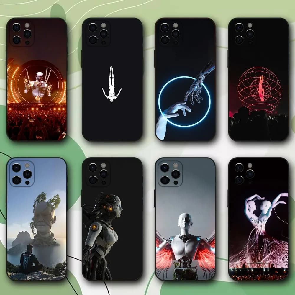 DJ A-Afterlife Anyma Phone Case For iPhone 15,14,13,12,11,Pro,X,XS,Max,XR,Plus,Mini Soft Black Cover