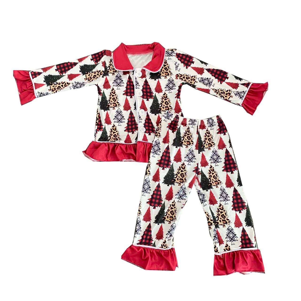 Girls Boutique Christmas Sleepwear Clothing Kids Christmas tree gingerbread Pajamas Outfit Wholesale Boys Pyjamas Sets