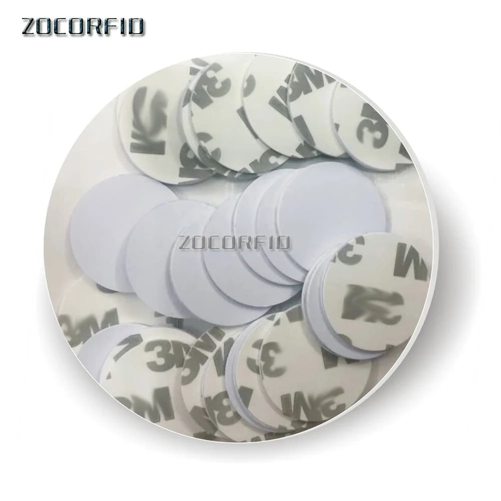 100pcs/lot 3-M sticker  Rfid Tag 125K ID Coin card EM4100 RFID 125KHz ID tag keyfobs token for Access control