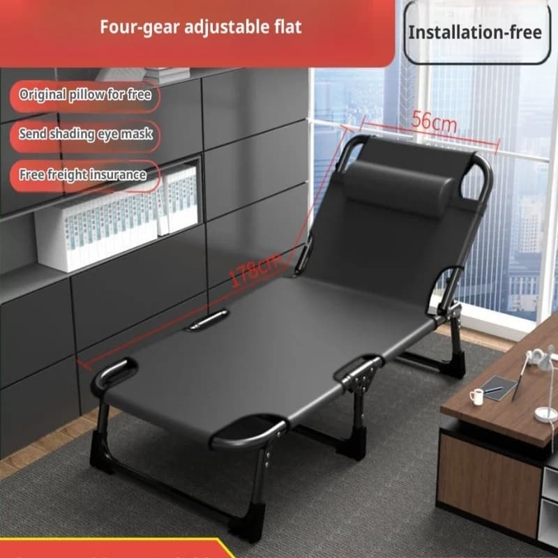 Household Portable Folding Bed Single Outdoor Marching Bed Practical Lunch Break Folding Bed Suitable for Home Office Use