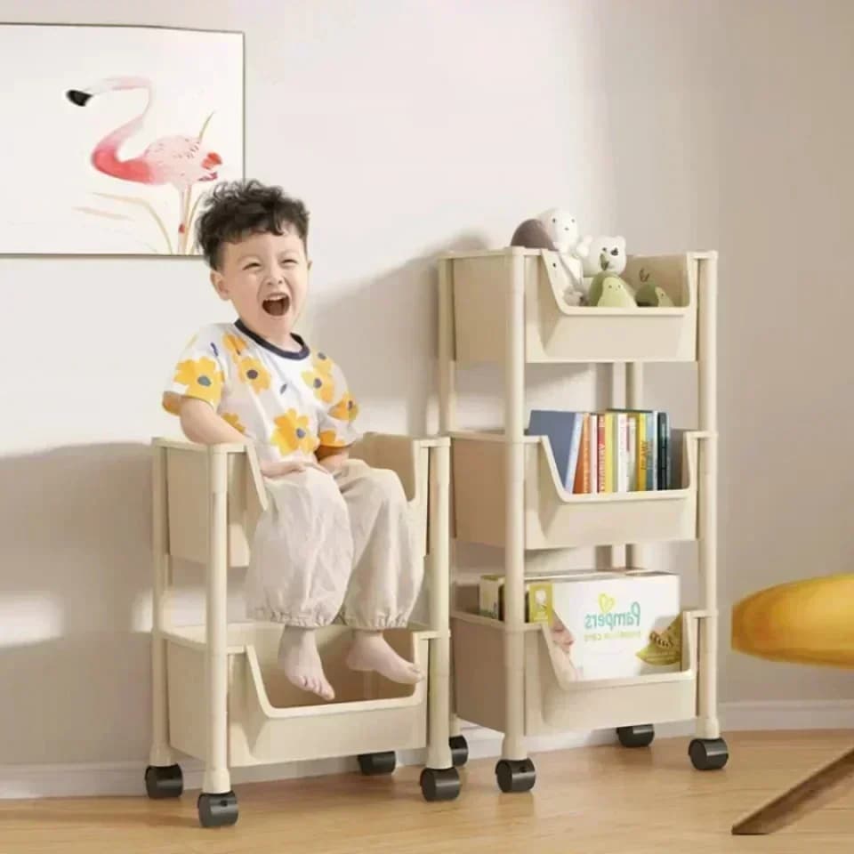 Tong Yong56845Beautiful scenery decoration accessories Trolley Storage Rack Kitchen Corner Narrow Slit Storage