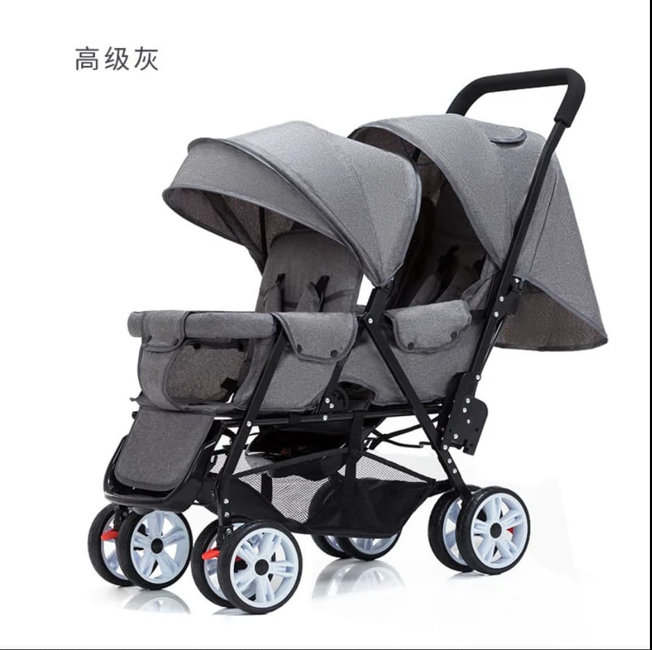 The Twin Baby Stroller Can Sit Back and Forth and Can Lie Flat and Lightly Folded Double Baby Stroller Second Child Era
