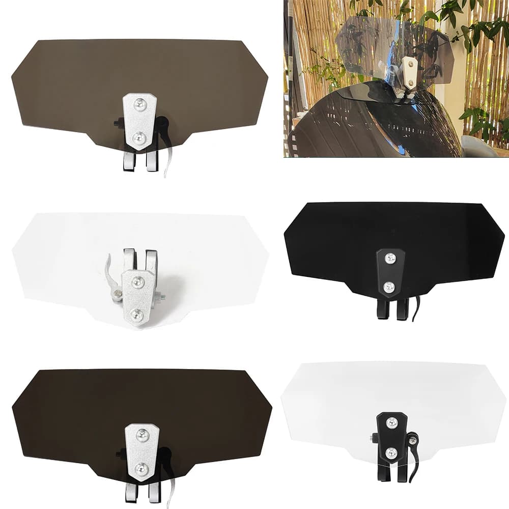 Universal Motorcycle Risen Clip On Windscreen Windshield Extension Spoiler Air Deflector For BMW R1200GS