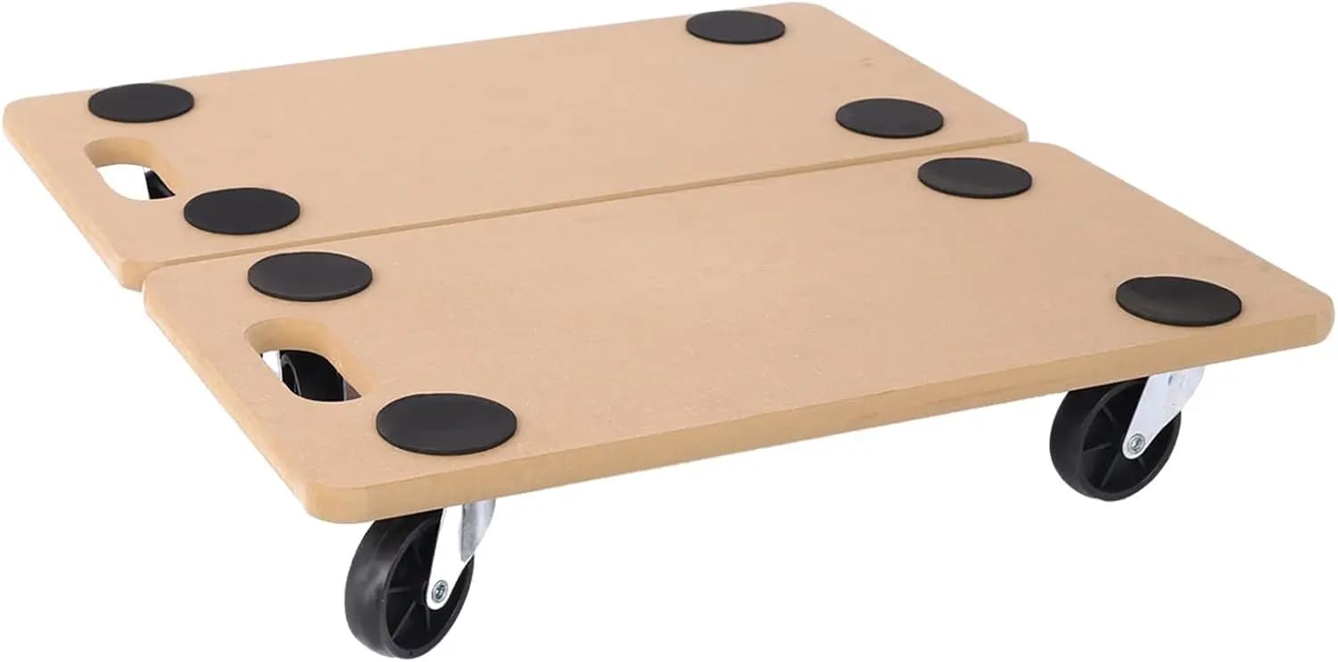 Furniture Moving Dolly, Heavy Duty Wood Rolling Mover with Wheels for Piano Couch Fridge Heavy Items, Securely Holds 500